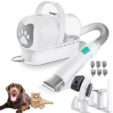 Pet Grooming Vacuum Kit (7 in 1) Nail Clippers & Hair Remover