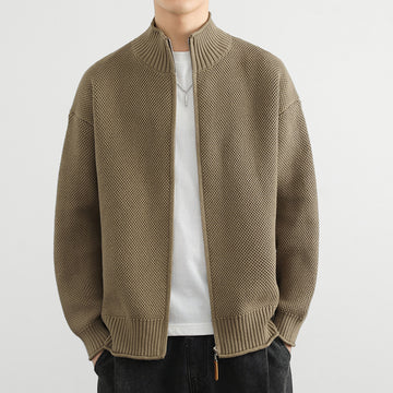 Knitwear Cardigan Zipper Sweater High-end Collar