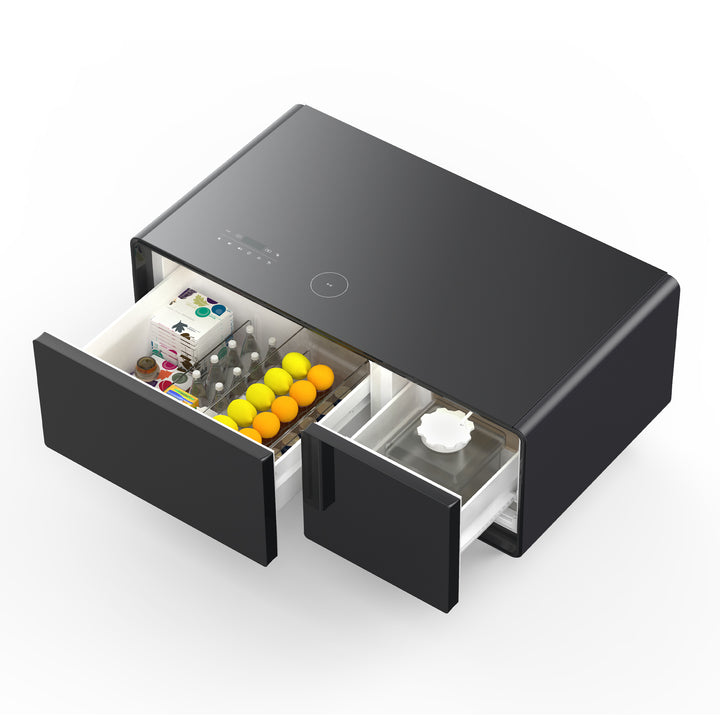 Smart Coffee Table -Built-in Fridge,Speaker, Wireless Charging