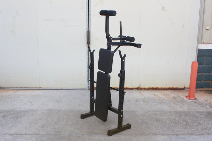 Olympic Weight Bench Press Set with Squat Rack and Bench