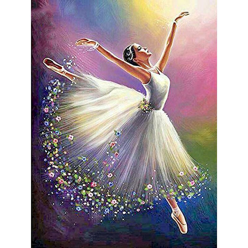 RUOPOTY-Adult Ballet Dancers Painting Works By Number, Craftsmanship, Painting Works By Number And Frame