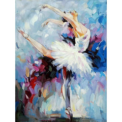 RUOPOTY-Adult Ballet Dancers Painting Works By Number, Craftsmanship, Painting Works By Number And Frame