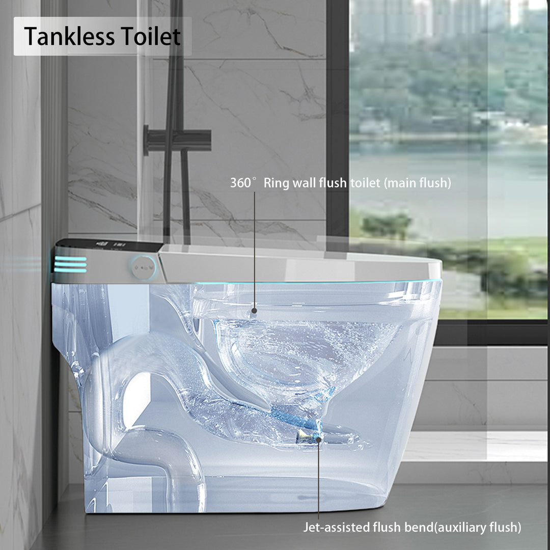 Smart Toilet with Heating Automatic Opening /Closing