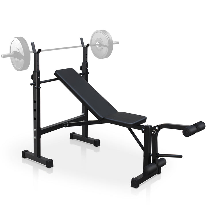 Olympic Weight Bench Press Set with Squat Rack and Bench