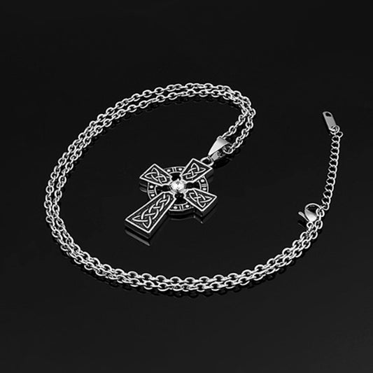 Fashion Personality Pattern Men's Cross Necklace