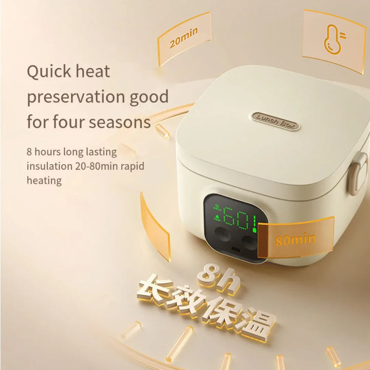 Wireless Heating Lunch Box *LCD Display Rechargeable Lunch Box