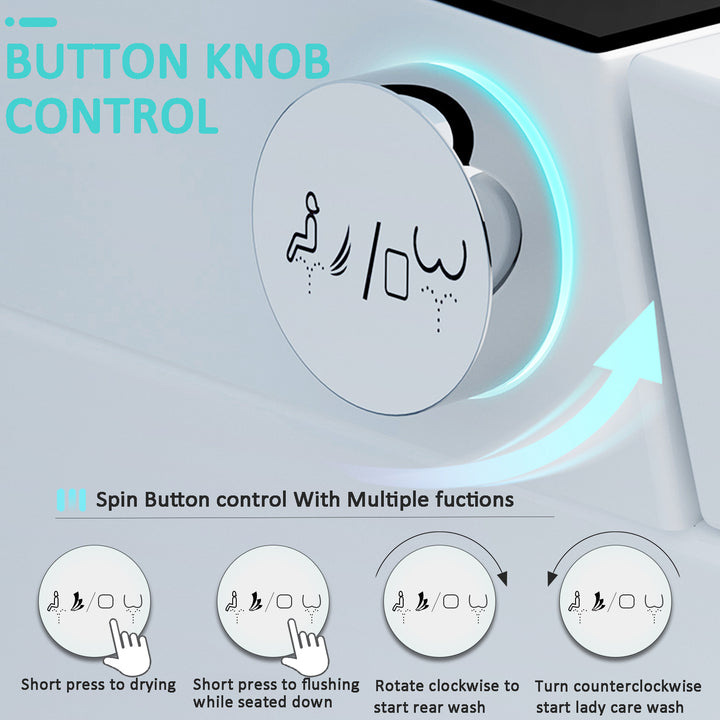 Smart Toilet with Heating Automatic Opening /Closing