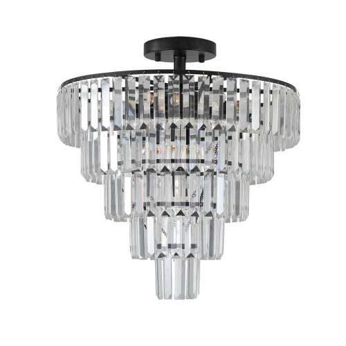 Large black crystal chandelier