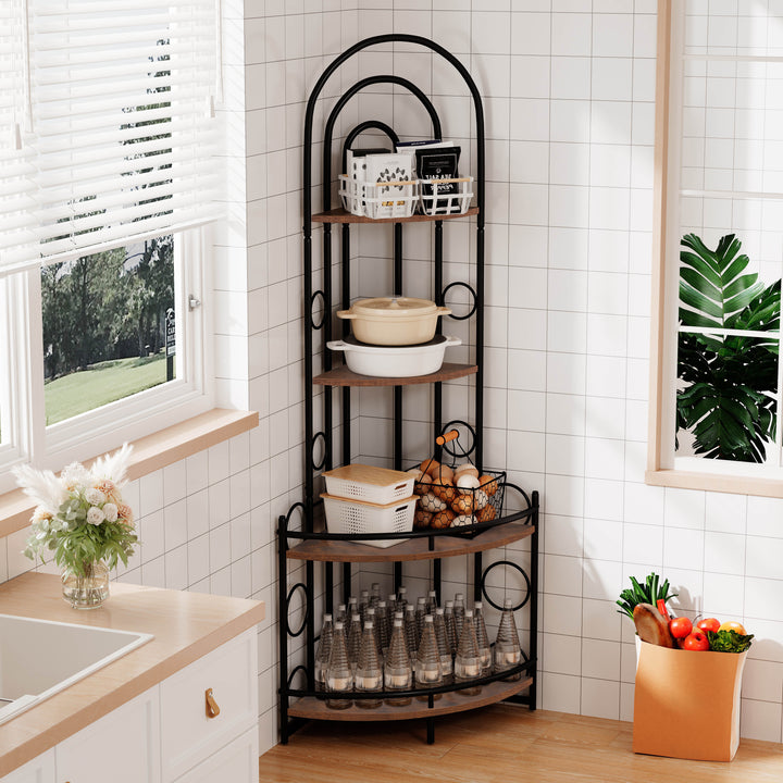 4 -Tier Plant Stand with Metal Frame