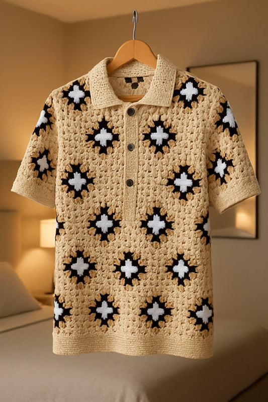 Crochet T-Shirt Made with 100% milk cotton Yarn