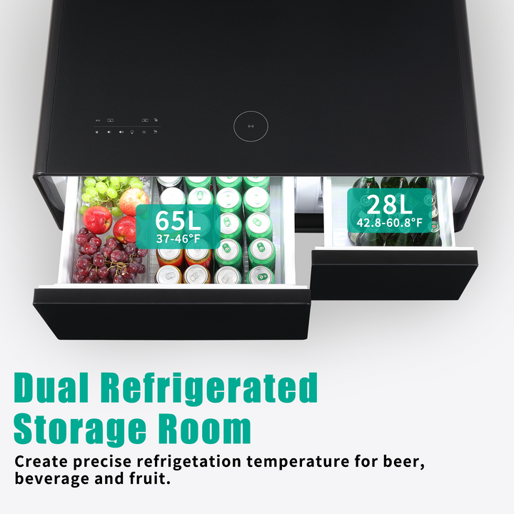 Smart Coffee Table -Built-in Fridge,Speaker, Wireless Charging