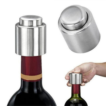 1Pc Stainless Steel Vacuum Wine Bottle Stopper Sealed Storage High Quality Plug Liquor Flow Stopper Pour Cap