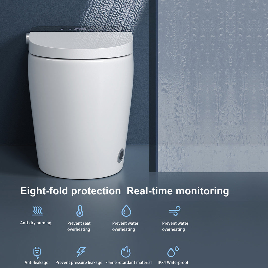 Smart Toilet with Heating Automatic Opening /Closing
