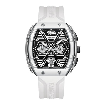 Men's multi-functional three eye shaking quartz wristwatch