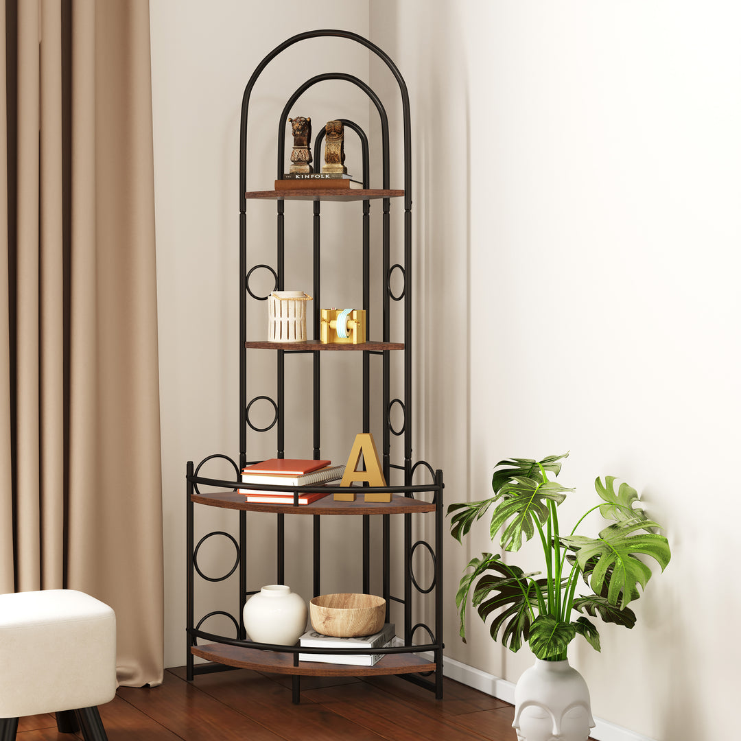 4 -Tier Plant Stand with Metal Frame