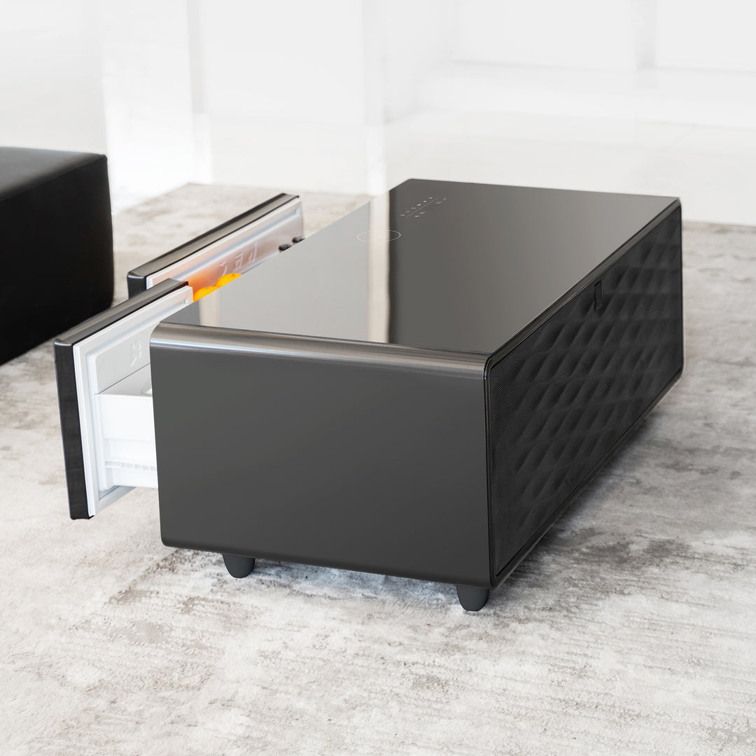 Smart Coffee Table -Built-in Fridge,Speaker, Wireless Charging