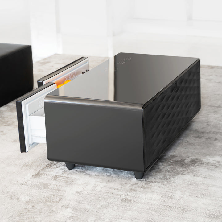 Smart Coffee Table -Built-in Fridge,Speaker, Wireless Charging