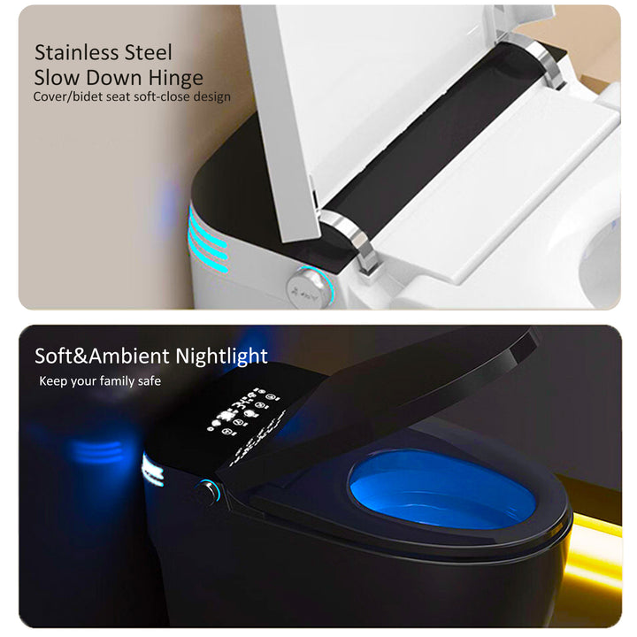 Smart Toilet with Heating Automatic Opening /Closing