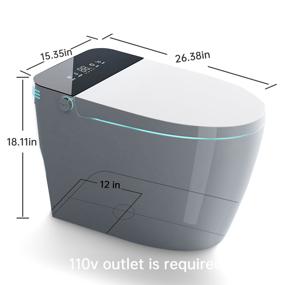 Smart Toilet with Heating Automatic Opening /Closing