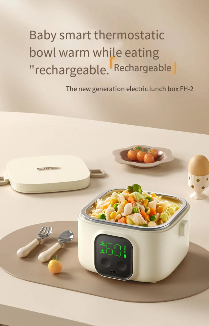 Wireless Heating Lunch Box *LCD Display Rechargeable Lunch Box
