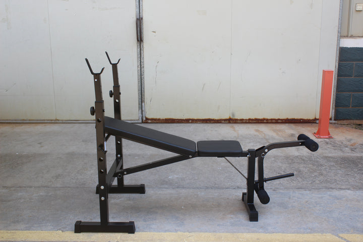 Olympic Weight Bench Press Set with Squat Rack and Bench