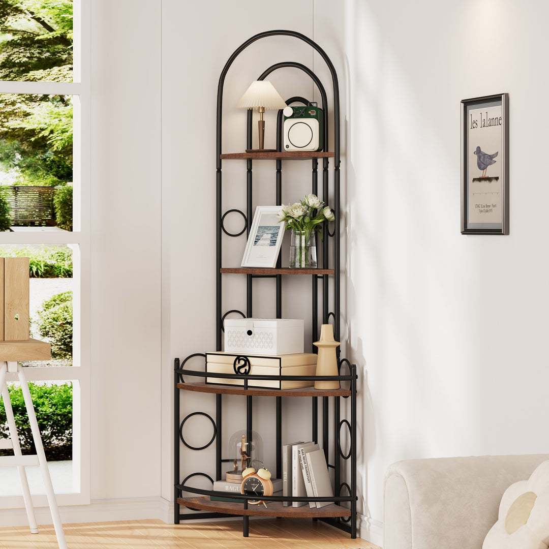 4 -Tier Plant Stand with Metal Frame