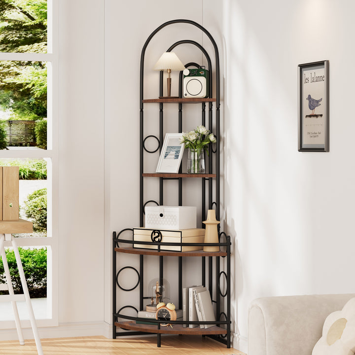4 -Tier Plant Stand with Metal Frame