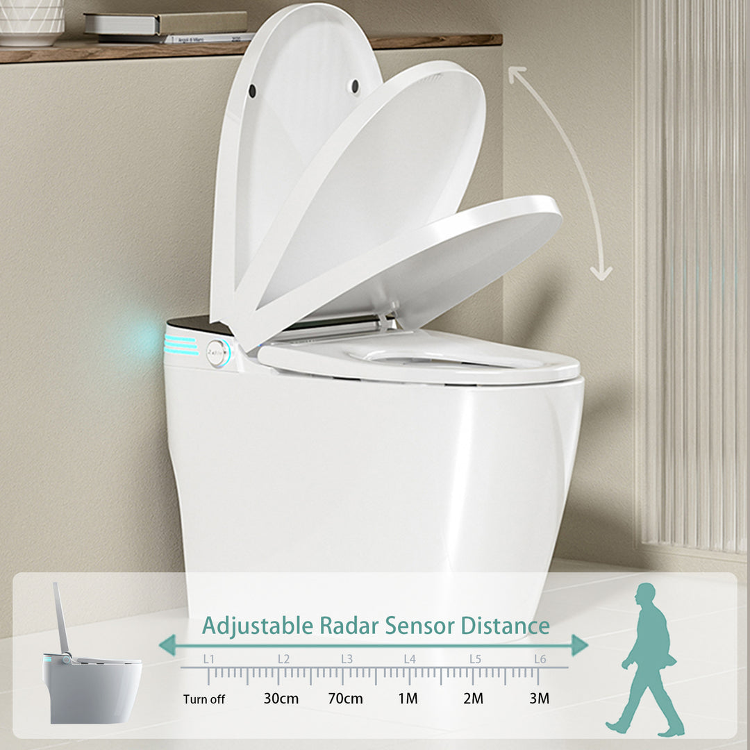Smart Toilet with Heating Automatic Opening /Closing