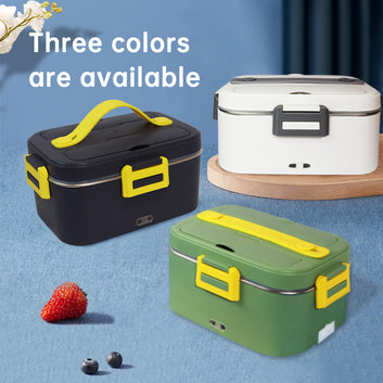 New portable household car 110 / 220V 12V/24V rechargeable automatic heated electric lunch box bento food heater container box