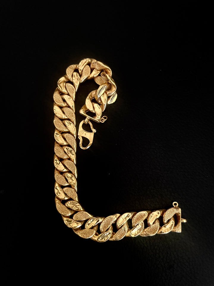 22k Solid Gold Cuban Link Bracelet