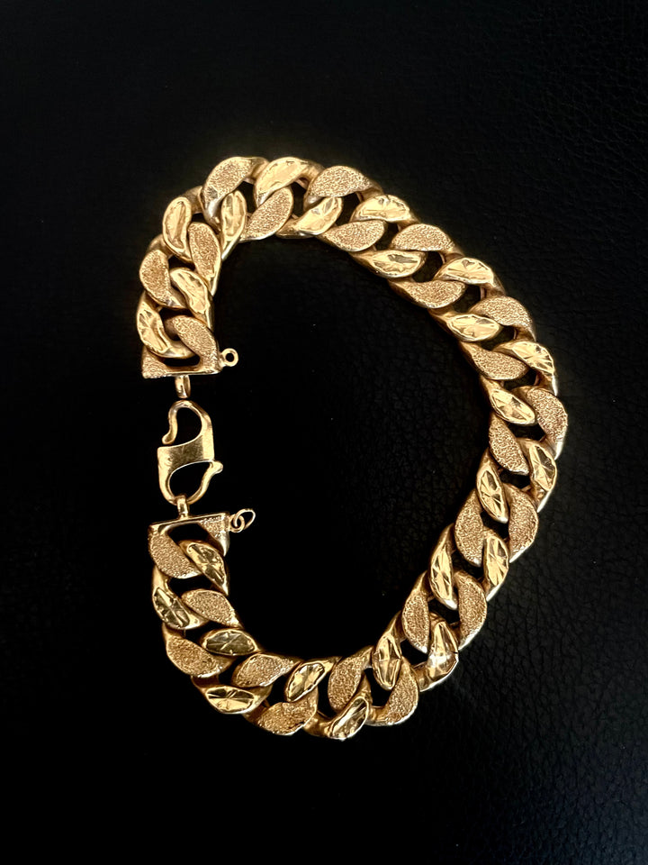 22k Solid Gold Cuban Link Bracelet