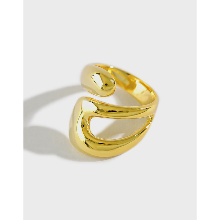 Geometry Wide Hollow Cross 925 Sterling Silver Ring