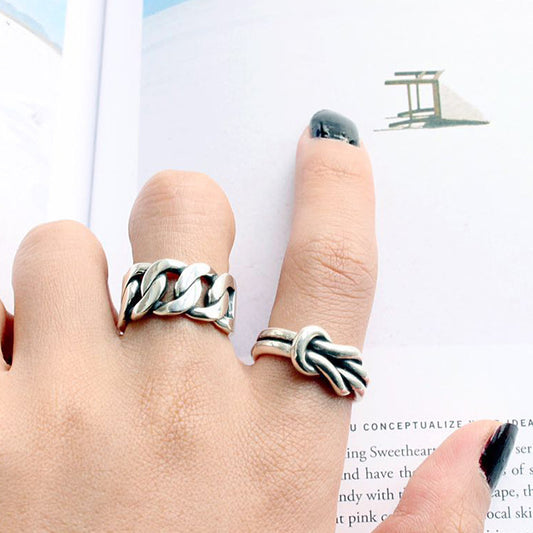 Fashion Chain Link 925 Sterling Silver Ring