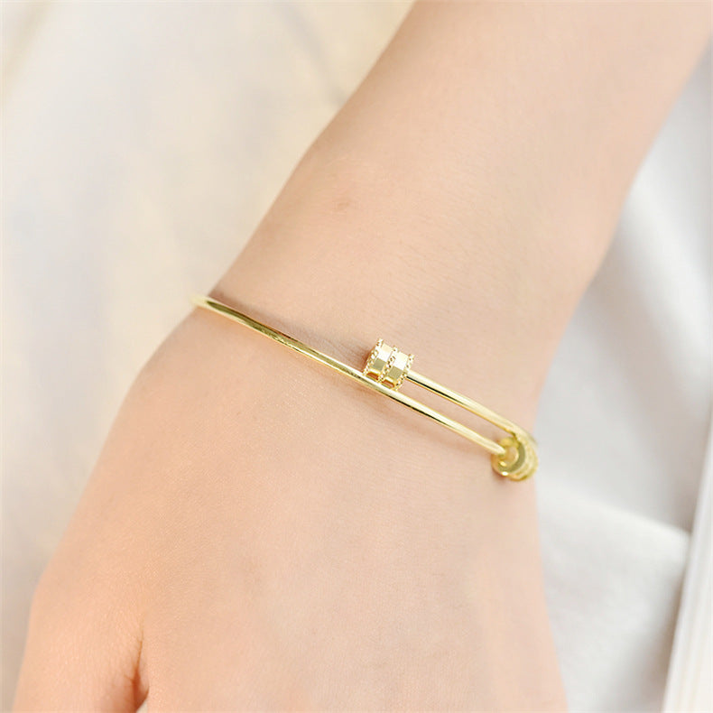 Tiny Waist Tube 925 Silver Open Bangle