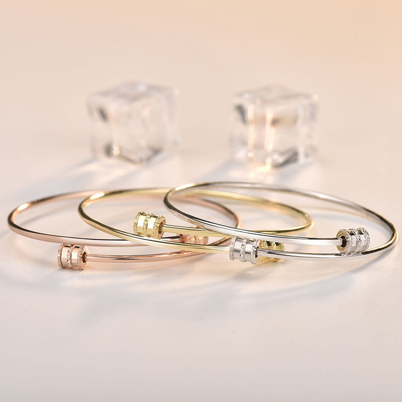 Tiny Waist Tube 925 Silver Open Bangle