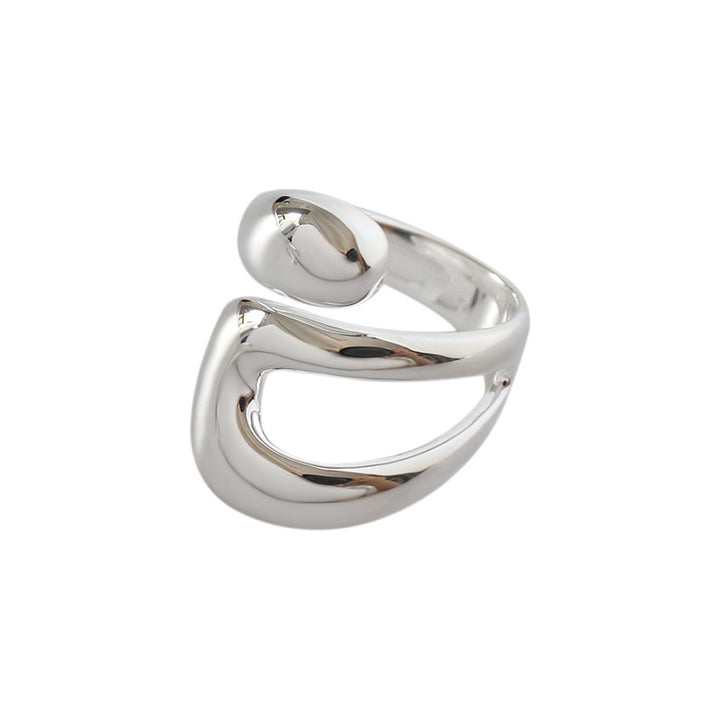 Geometry Wide Hollow Cross 925 Sterling Silver Ring