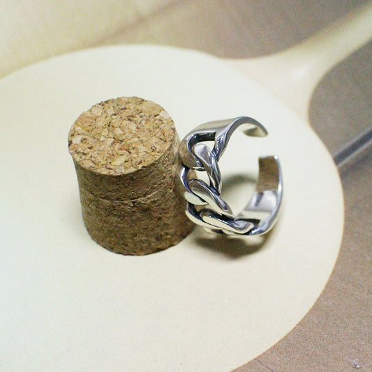 Fashion Chain Link 925 Sterling Silver Ring