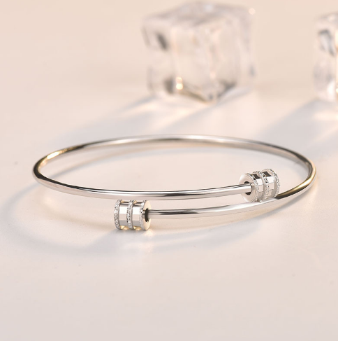 Tiny Waist Tube 925 Silver Open Bangle