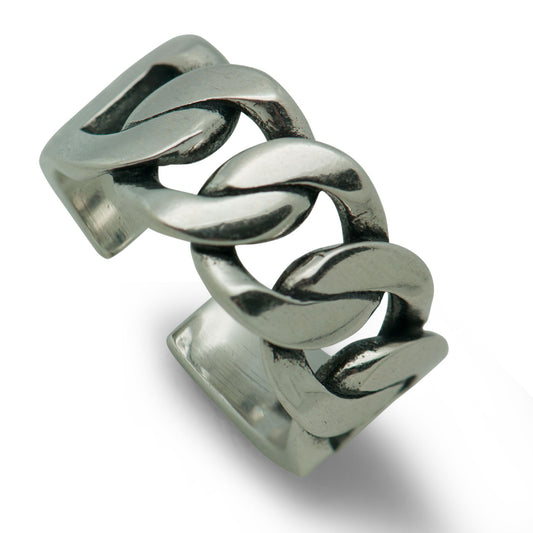 Fashion Chain Link 925 Sterling Silver Ring