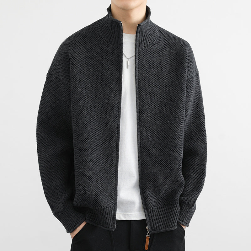 Knitwear Cardigan Zipper Sweater High-end Collar