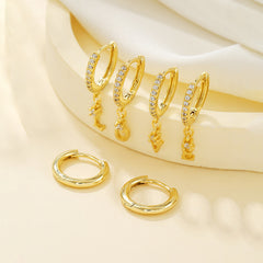 LOVE Letter Pendant Hoop Earrings Suit