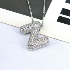 Letter Pendant European And American Bubble Graceful And Fashionable 26 English Letter Necklace